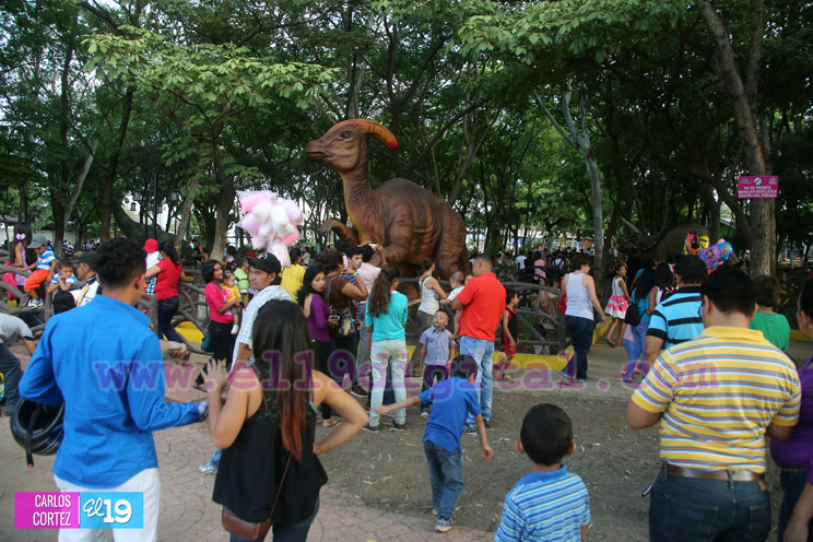 Familias disfrutan de atractivo Parque Saurio en el municipio de Nindirí - El 19 Digital