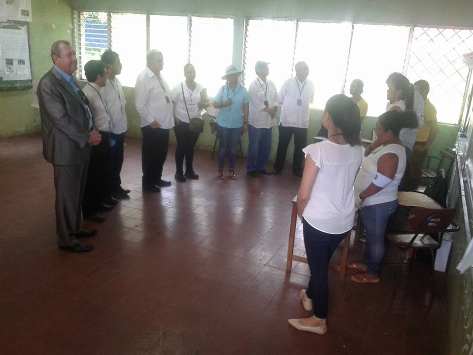 Miembros del Cuerpo Diplomático visita Centros de Votación de Carazo