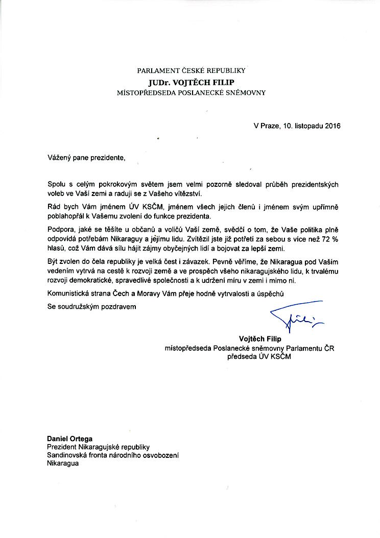Vicepresidente Asamblea Nacional de Rep&uacute;blica Checa