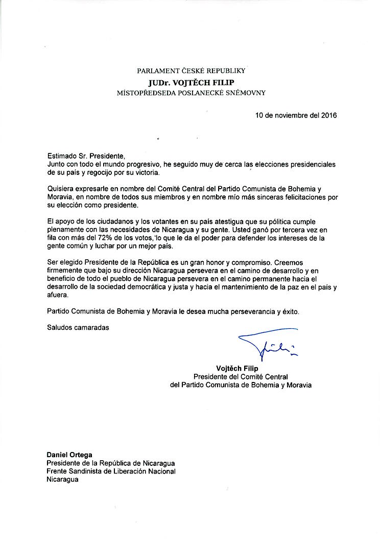 Vicepresidente Asamblea Nacional de Rep&uacute;blica Checa