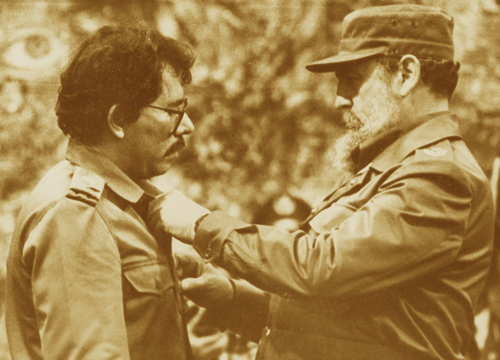 Daniel Ortega y Fidel Castro