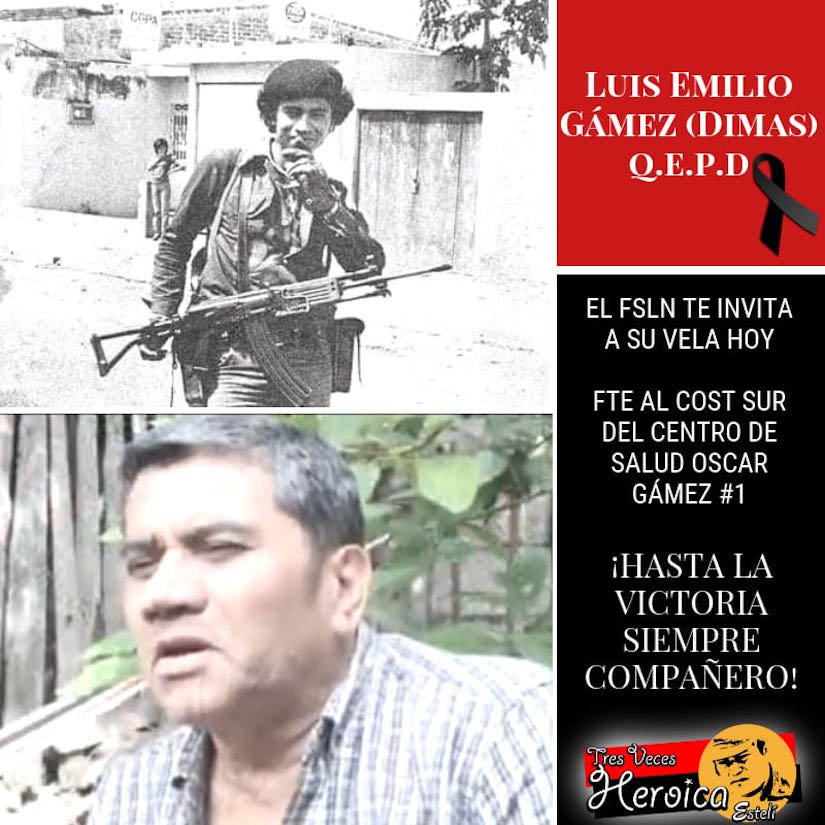 Fallece Luis Emilio Gámez, combatiente histórico de Estelí