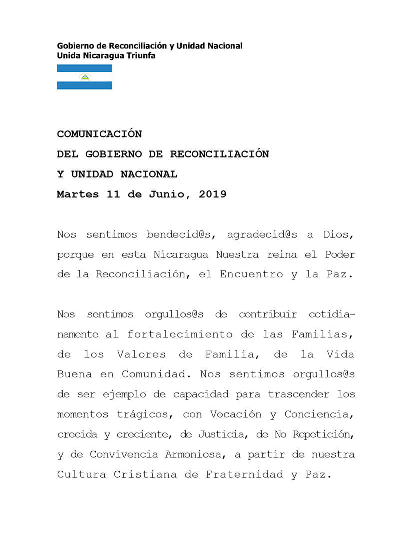 gobierno-nicaragua-comunicado