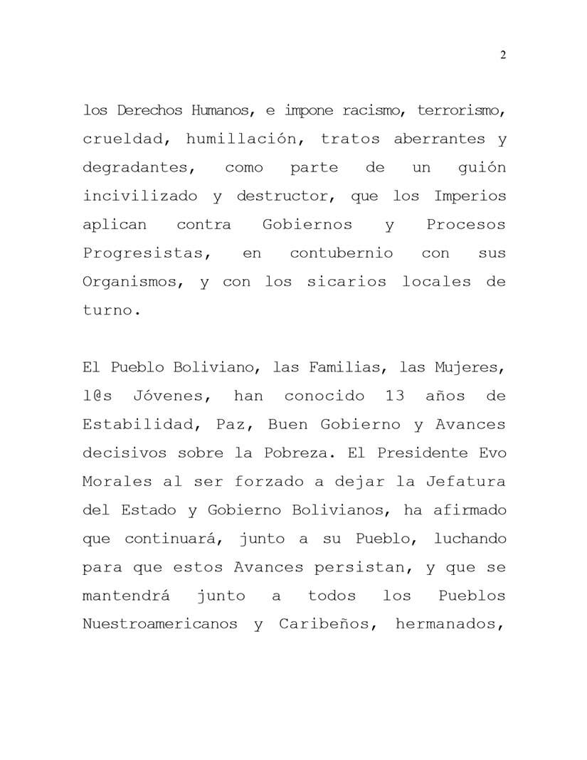 comunicado-nicaragua-bolivia-golpe-estado-