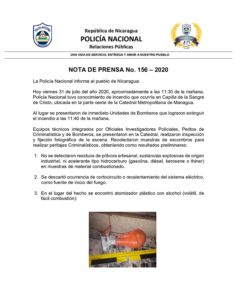 policia-nacional-incendio-catedral-managua