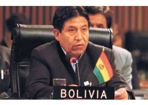Canciller boliviano denuncia intenciones para amedrentar al país