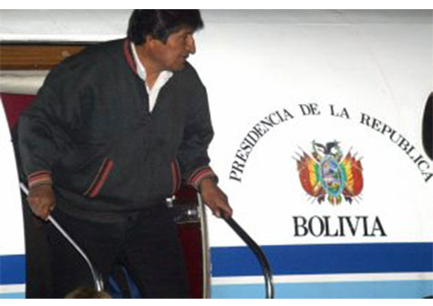 Avión presidencial de Evo Morales llegó a territorio brasileño