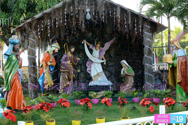 Nindirí recrea nacimiento de Jesús para disfrute de las familias