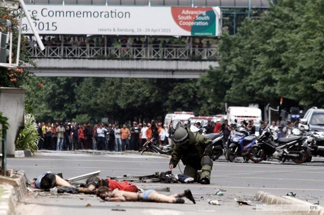 Indonesia se encuentra en alerta máxima tras el ataque múltiple en Yakarta
