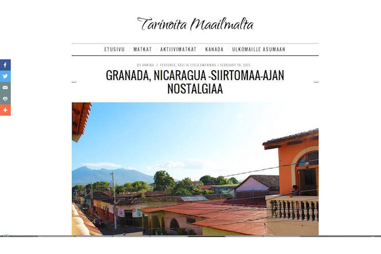 Blogueros finlandeses enamorados de Nicaragua