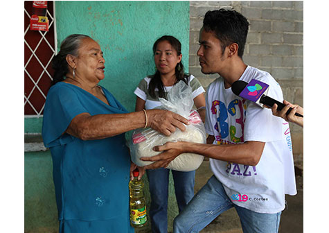 Promotores Solidarios, en lucha permanente por el Bien Común, continúan entrega de Paquetes Alimentarios