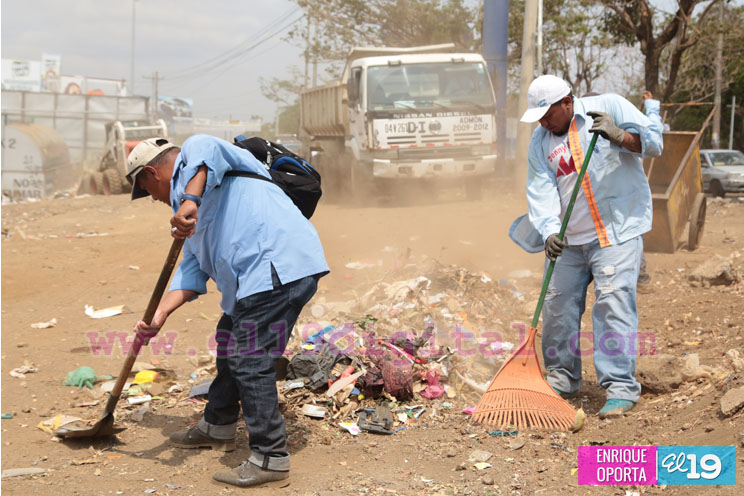 Alcaldía de Managua redobla esfuerzos para eliminar botaderos ilegales de basura