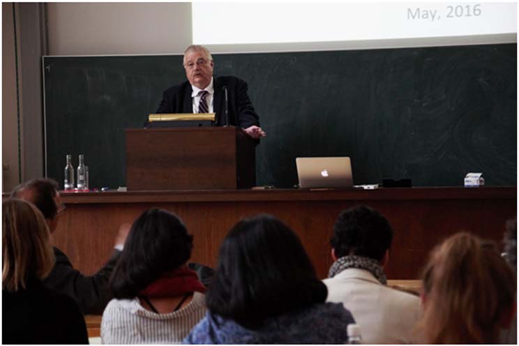 Ministro Paul Oquist dicta conferencia magistral sobre Cambio Climático en prestigiosa universidad alemana