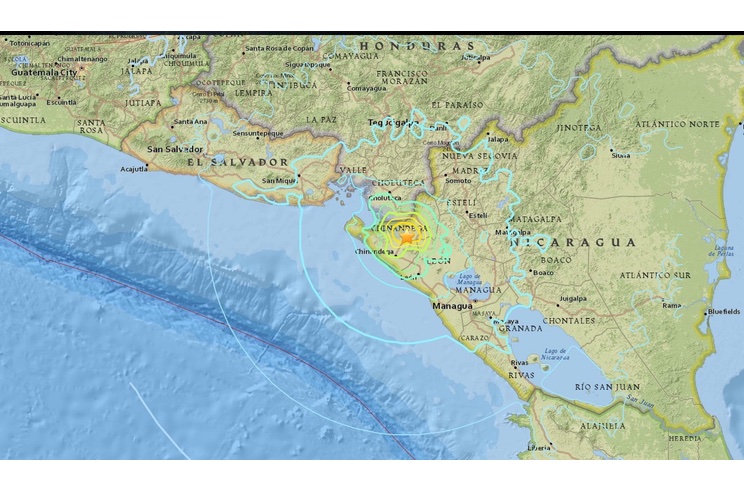 Terremoto de 6.1 sacude Nicaragua