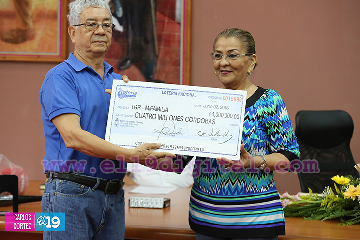 Lotería Nacional ya ha entregado más de 49 millones de córdobas en utilidades