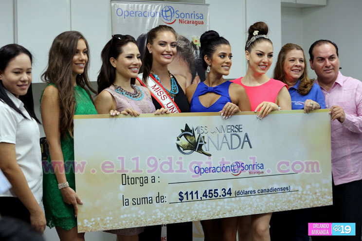 Misses canadienses entregan donación a Operación Sonrisa