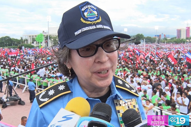 Aminta Granera: Celebramos el 37/19 en una Nicaragua segura, tranquila y en paz