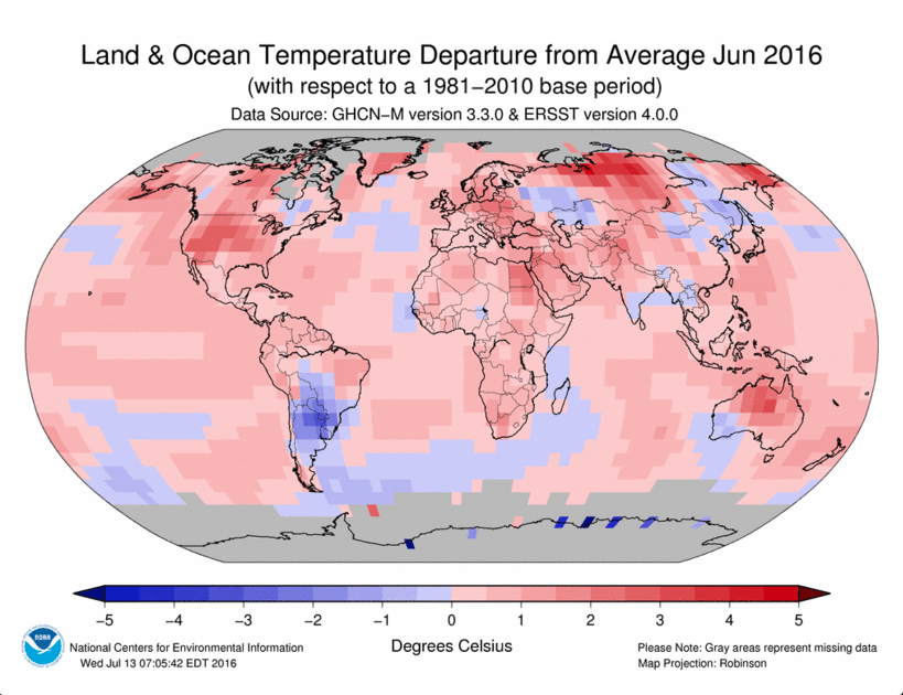 Llevamos 378 meses consecutivos con temperaturas por encima de lo normal
