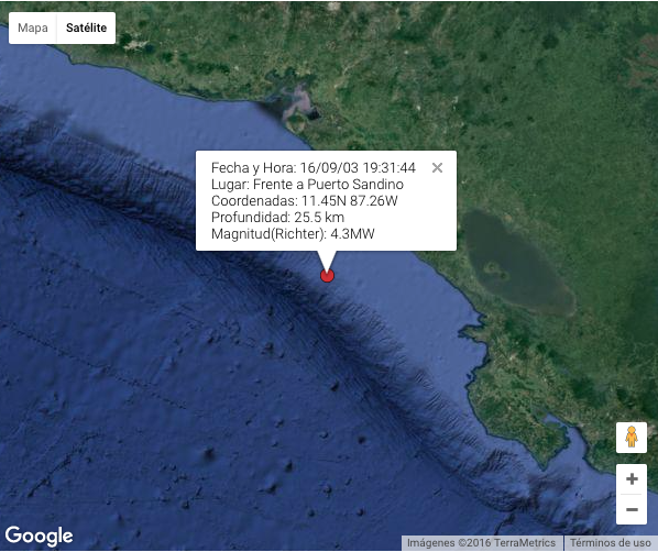 Dos sismos de 4.1 y 4.3 sacuden pacífico nicaragüense