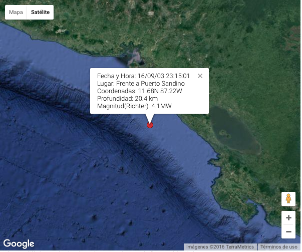 Dos sismos de 4.1 y 4.3 sacuden pacífico nicaragüense