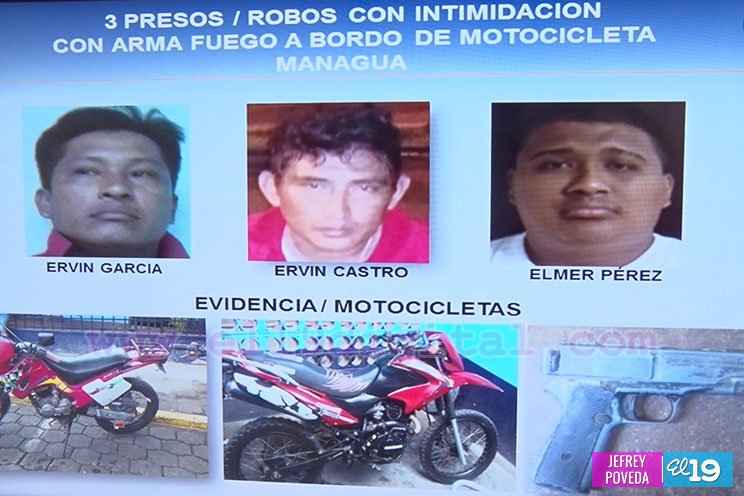 Policía Nacional desarticula bandas delincuenciales en Managua, Estelí y Carazo