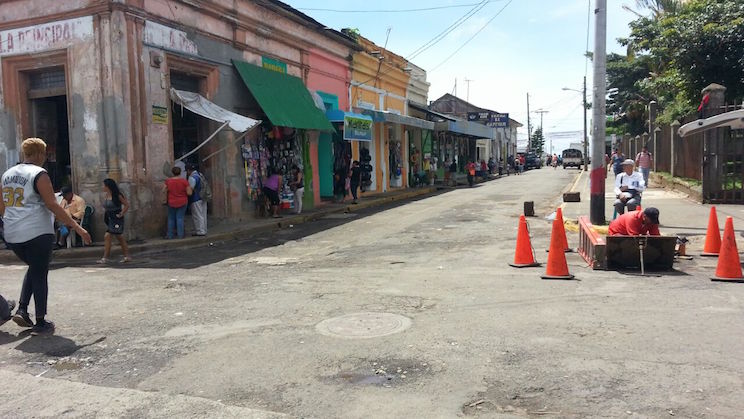 Calles del centro histórico de Jinotepe recuperan su rostro