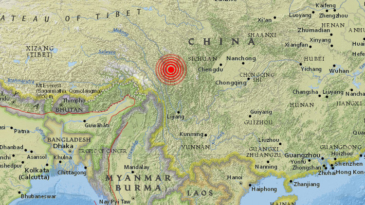 Un terremoto de 5.1 grados sacude prefectura tibetana en China