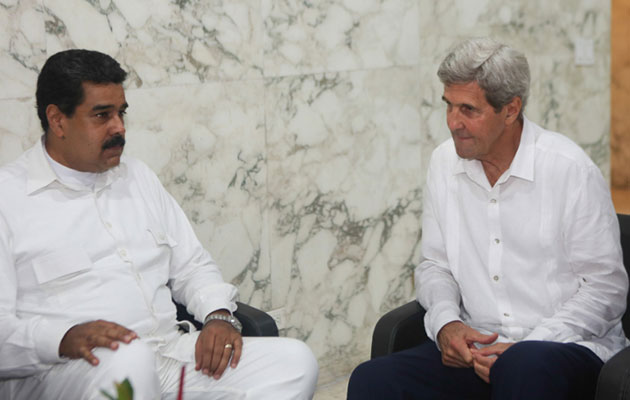 Presidente Maduro se reunió este lunes con el Secretario de Estado norteamericano Jhon Kerry