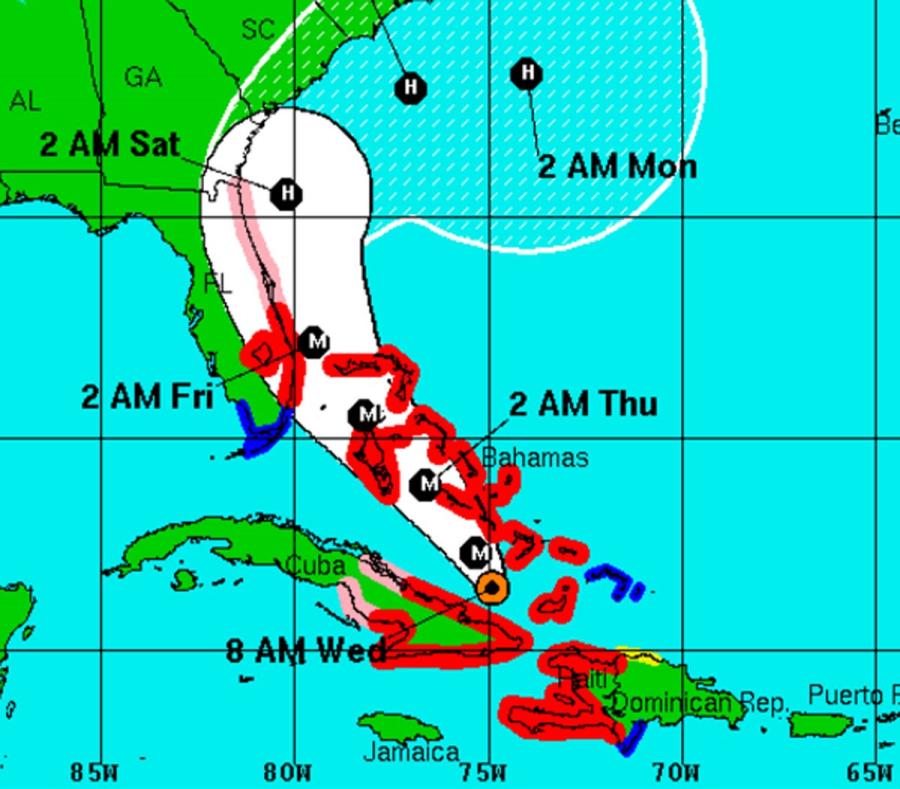 Huracán Matthew pierde intensidad en su ruta a Bahamas