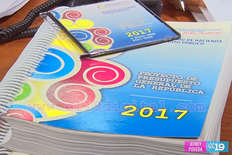Presentan  Proyecto de Ley del Presupuesto General de la República 2017