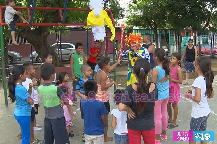 Familias disfrutan de una tarde recreativa en barrio Pedro Joaquín Chamorro