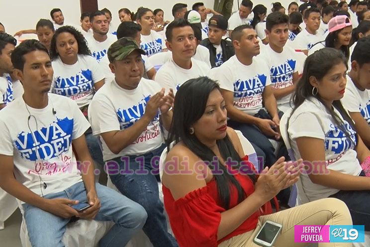 Juventud Sandinista celebra su Consejo Nacional homenajeando al Comandante Fidel Castro