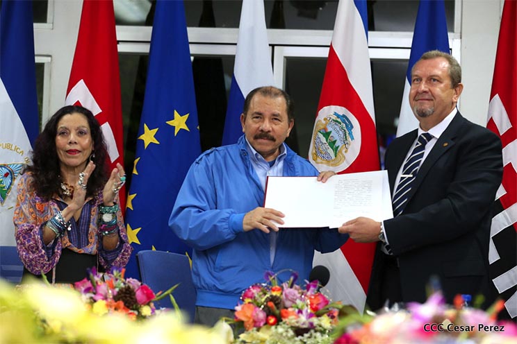 Presidente Daniel recibe Cartas Credenciales de Embajadores de la Unión Europea, Federación de Rusia y República de Costa Rica