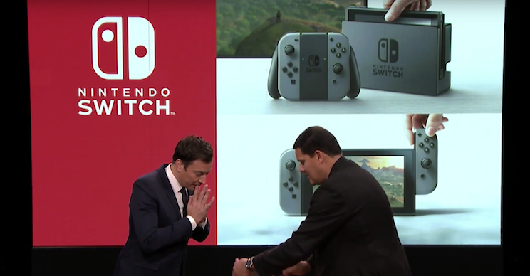 Jimmy Fallon prueba Super Mario Run y Nintendo Switch