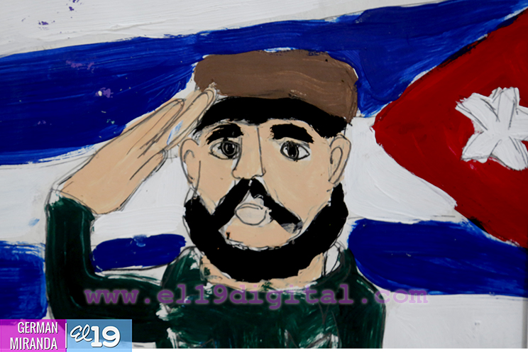 Dedican exposición infantil de pintura al Comandante Fidel Castro