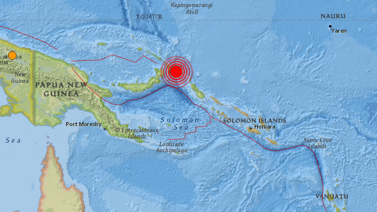 Un fuerte terremoto de magnitud 7,9 sacude Papúa Nueva Guinea