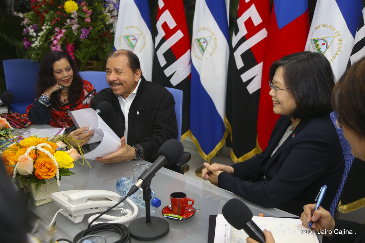 Presidente Daniel y Compañera Rosario reciben a la Presidenta de la República de China (Taiwán), Tsai Ing-Wen