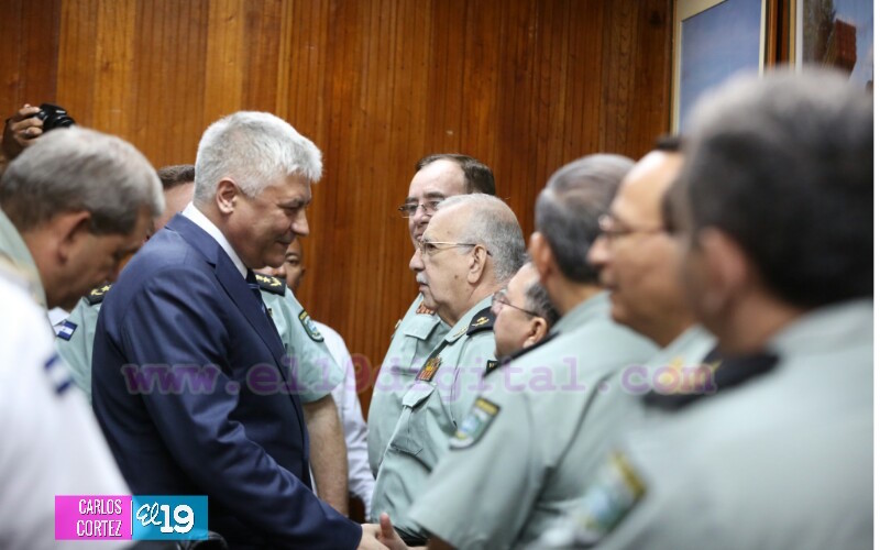 Ministro del Interior de Rusia sostuvo encuentro con comandancia del Ejército de Nicaragua