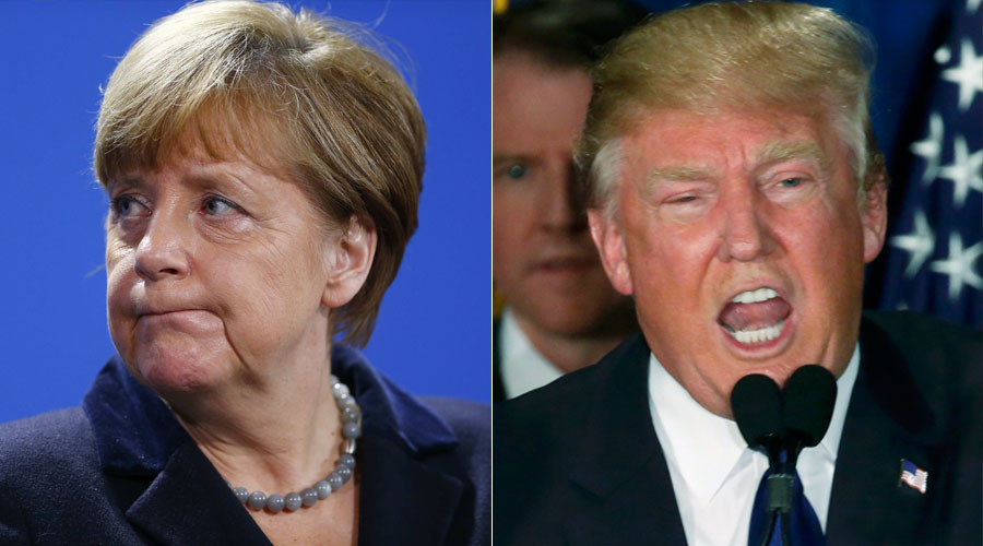 Donald Trump censura política de refugiados de Angela Merkel