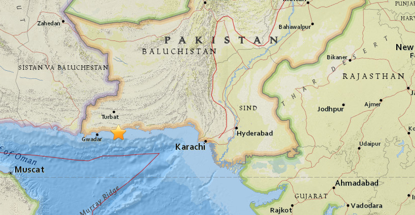 Sismo de magnitud 6,3 sacude el sur de Pakistán