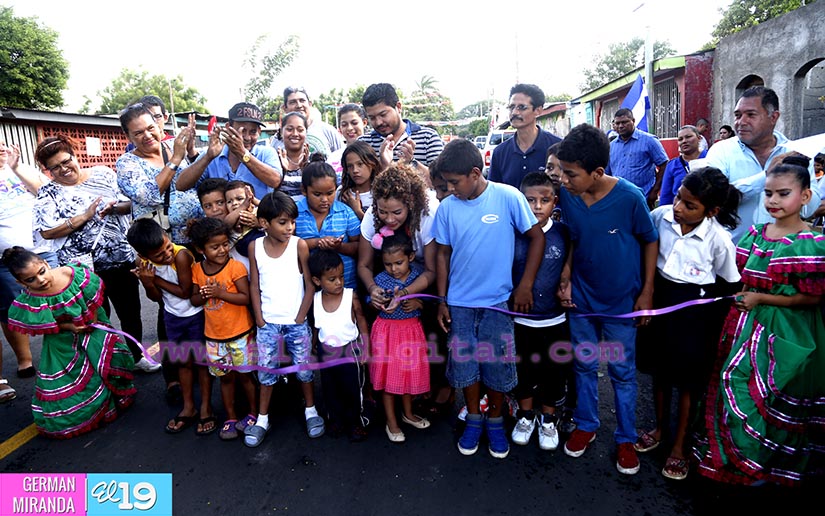 Barrio 19 de Julio tiene seis nuevas cuadras pavimentadas
