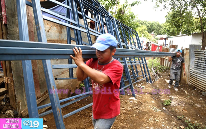 Alcaldía de Managua reconstruye viviendas colapsadas por fuerte lluvia
