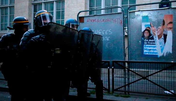 Disturbios en París tras presidenciales