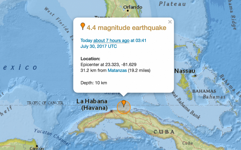 Foto: Sismo en el Caribe se percibe hasta Santiago de Cuba/Cortesía