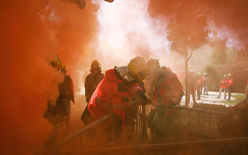   Nube tóxica en Madrid a causa de un incendio en un polígono industrial 