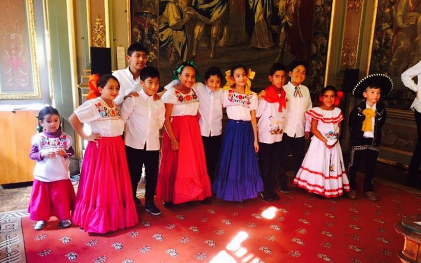 Celebración en Bruselas de las fiestas patrias con los y las niñas nicaraguenses