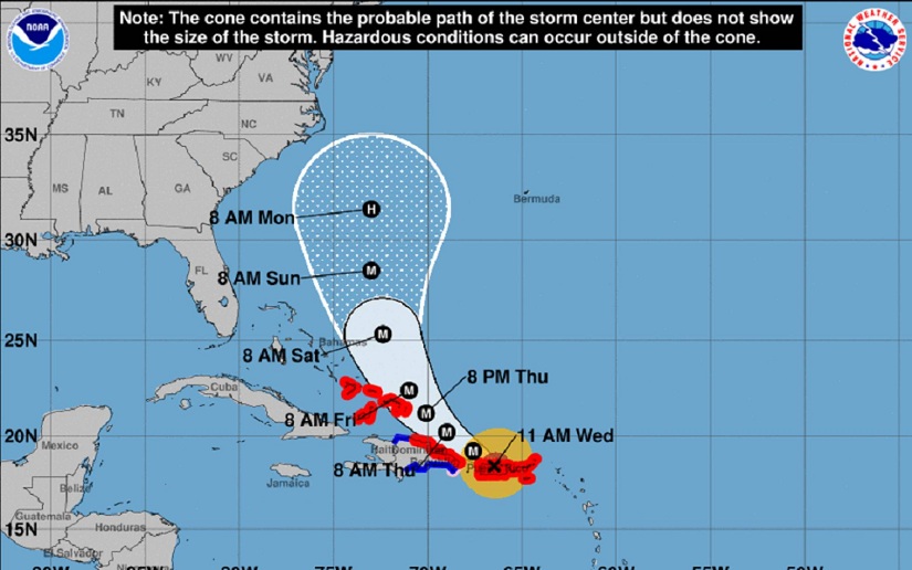 Gobierno sigue atento la trayectoria del huracán María