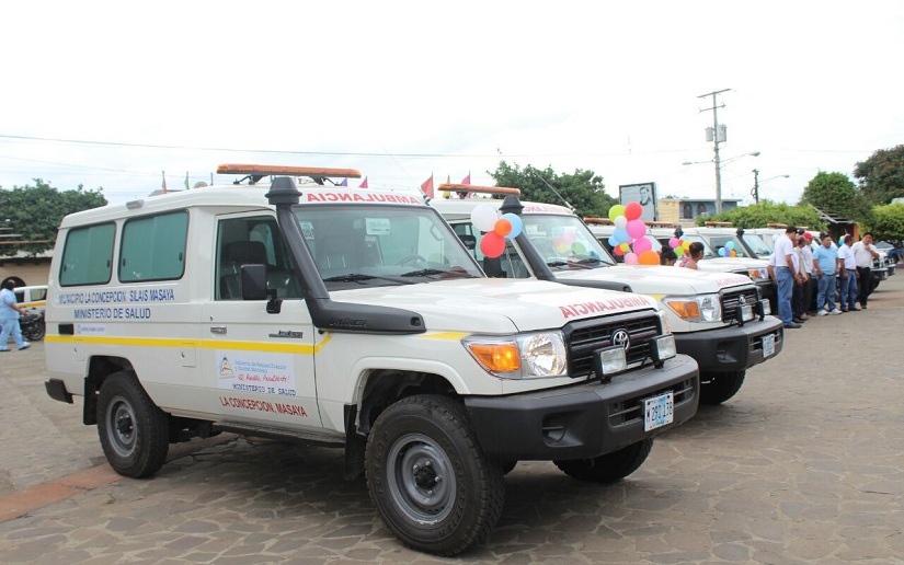 El departamento de Masaya recibe nuevas ambulancias equipadas