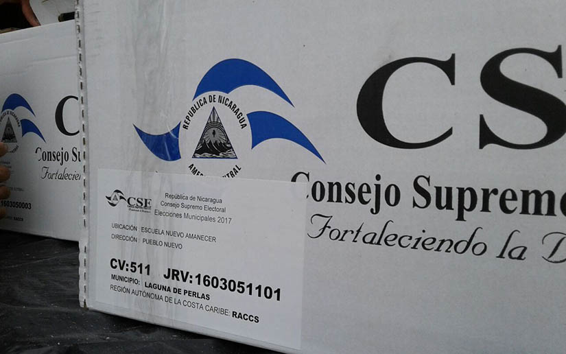 Llega material electoral al Caribe Sur