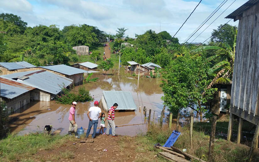 San Pedro del Norte,  en Paiwas, inundado